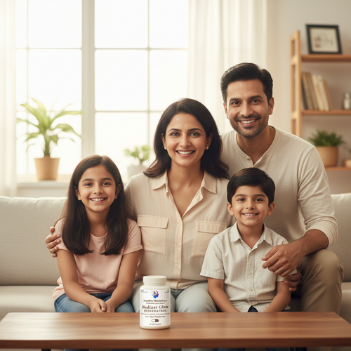 Healthy Manushya Radiant Glow – Resveratrol Antioxidant Capsules (For Skin Radiance & Anti-Ageing Support) – 30 Capsules