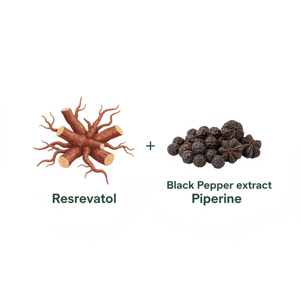 Healthy Manushya Radiant Glow – Resveratrol Antioxidant Capsules (For Skin Radiance & Anti-Ageing Support) – 30 Capsules