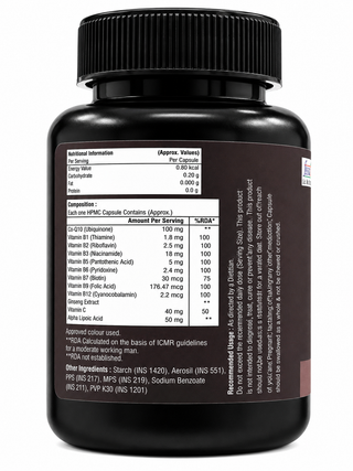 All-Day Active Multivitamin, nutrition label, view 3