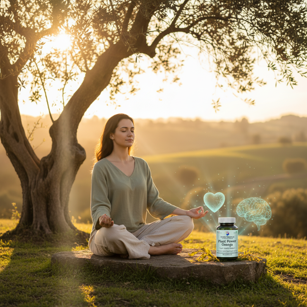 Healthy Manushya Plant Power Omega – Vegan Algal Oil Omega-3 (Supports Heart, Brain & Joint Health) – 60 Capsules