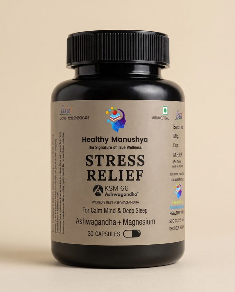 A Healthy Manushya formula with its full ingredient dose printed on the label