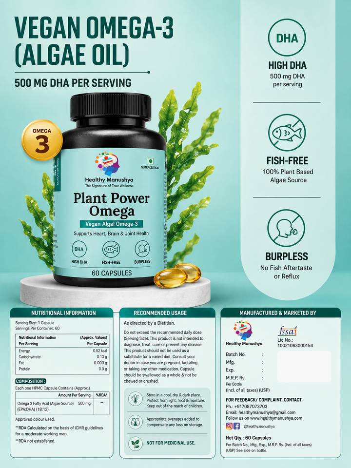 Plant Power Omega · Vegan Algal Omega-3