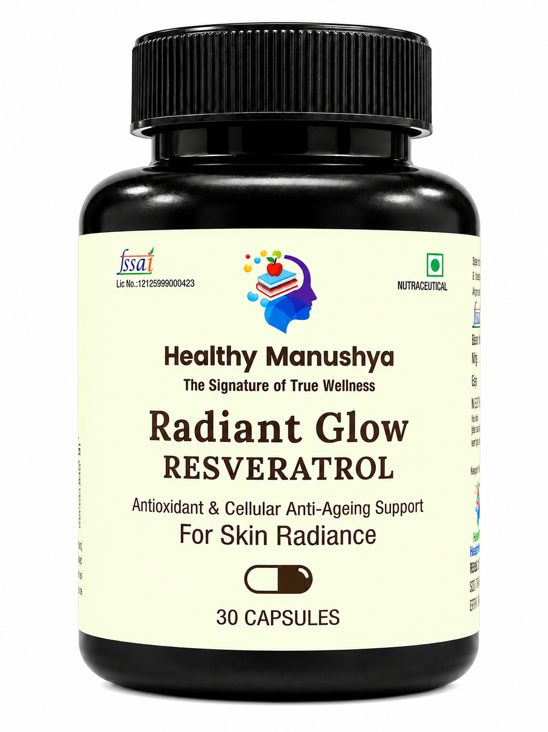 Radiant Glow Resveratrol, front of the bottle