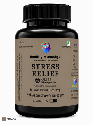 Stress Relief KSM-66, front of the bottle, view 1