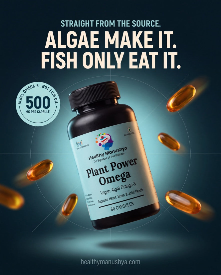 Algae make it. Fish eat it.